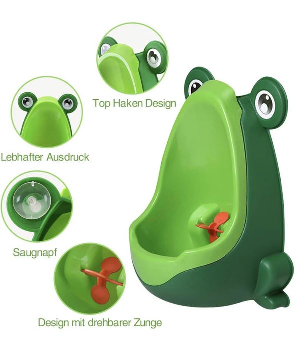 Urinol em forma de sapo para criança