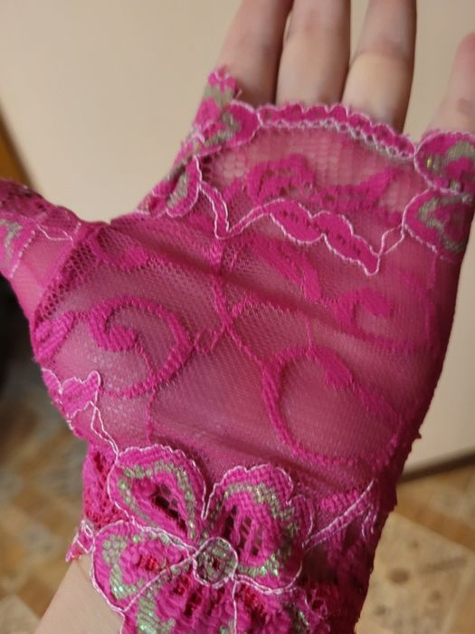 Перчатки 4 цвета кружево