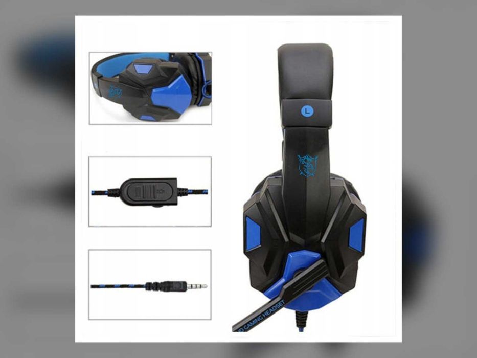 Nowe Słuchawki Gamingowe USB LED Z Mikrofonem Dla Gracza PC Konsola