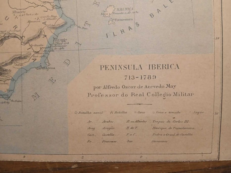 Mapa Peninsula Iberica 713-1789 (Final do Séc XIX, Início do Séc XX)