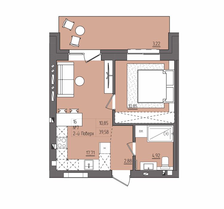с.Зоря Квартира в безвідсоткове розтермінування