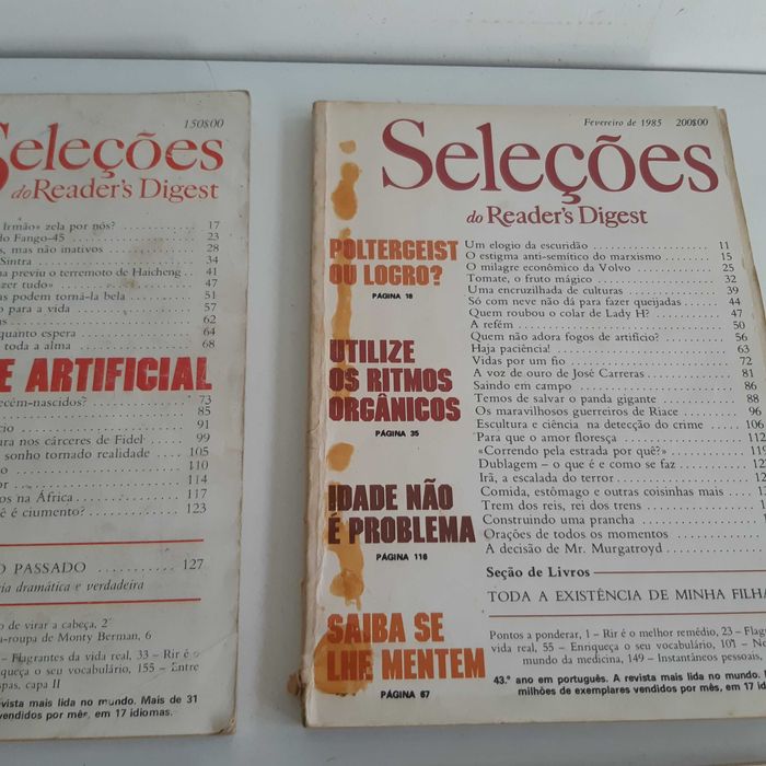 6 Revistas Selecções do Readers Digest - Anos 80