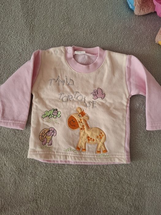 Komplet spodnie + dwie bluzy 68- 74