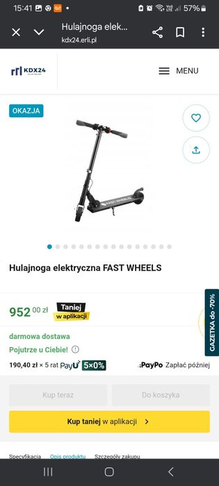 Hulajnoga elektryczna Fast Wheels