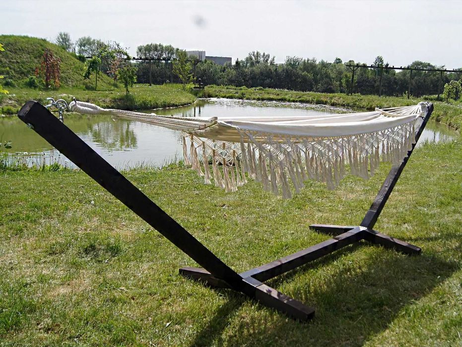 Zestaw Stelaż + Hamak 2os Boho komplet przenośny Comfort Zone 200 KG