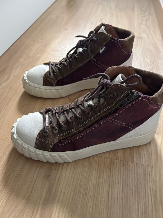 Tenis botas zillian camurca e pele