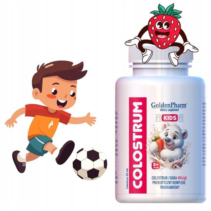 colostrum dla dzieci kids junior suplement z probiotykiem odporność 60 szt