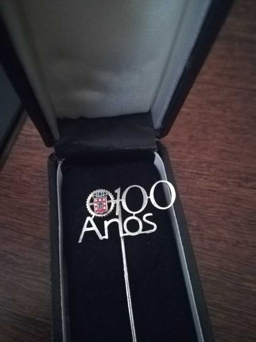 Alfinete Centenário ACP - Prata de Lei 925% - Novo