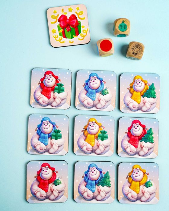 Gra w kości „Złap pierwszy” (Wersję zimową)