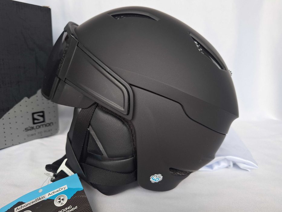 Kask narciarski Salomon Driver S All Black Silver S 53-56cm