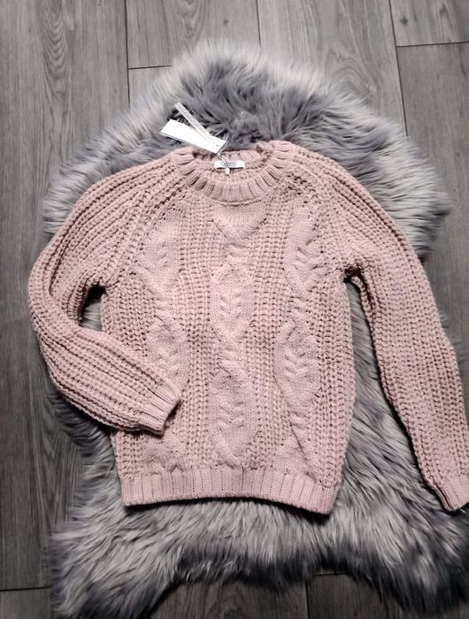 Swetry pudrowy brudny róż