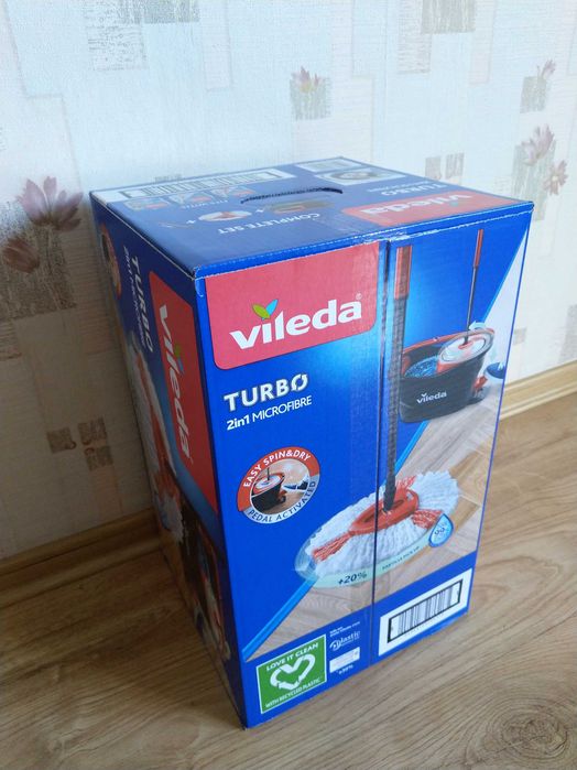 NAJTANIEJ Mop Obrotowy Turbo Wiadro Kij 2w1 Zestaw Wysyłka