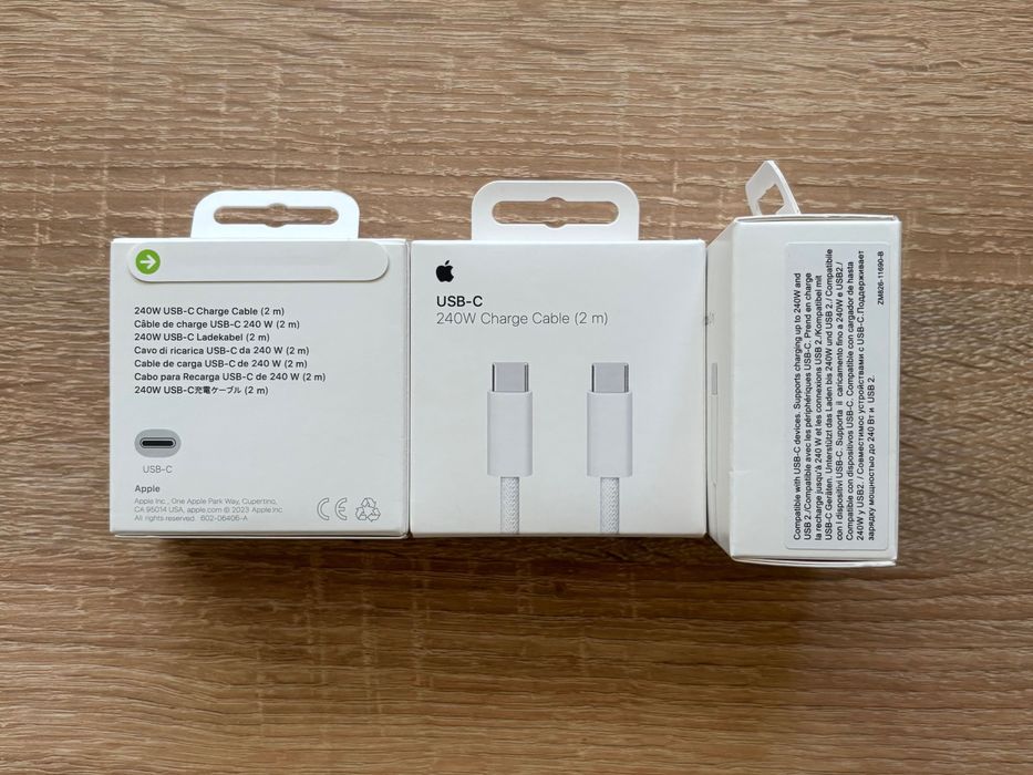 Кабель шнур оригінал A2794 2 м Type-C to Type-C 240w MacBook, iPad