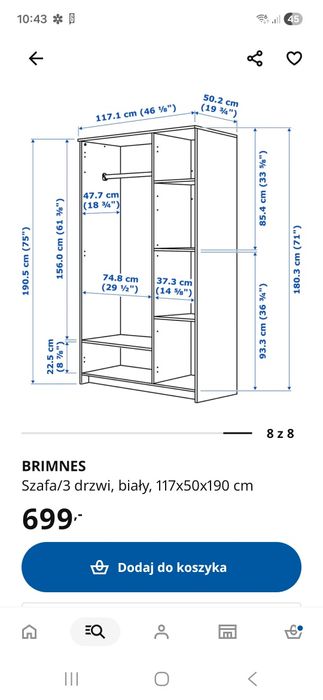 Szafa Brimnes  IKEA
