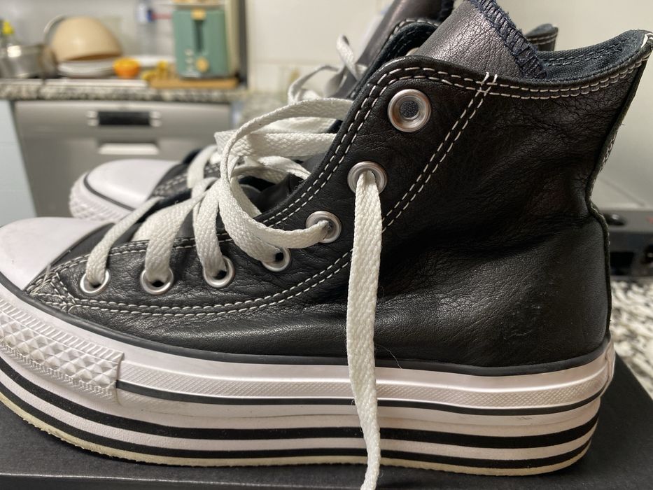 Sapatilhas  All Star/Bota pele 36,5/37 novas/pretas