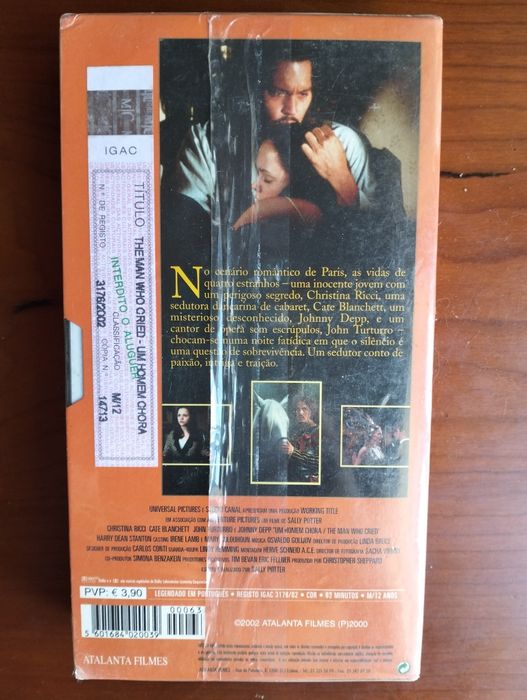 Antiga VHS "Um Homem Chora" (selada)