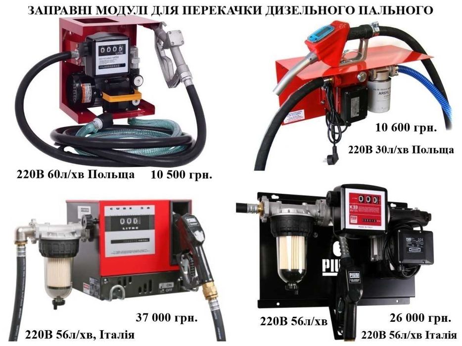 З ТОЧНИМ витратоміром якісний заправ. модуль для дизпалива на єврокуб