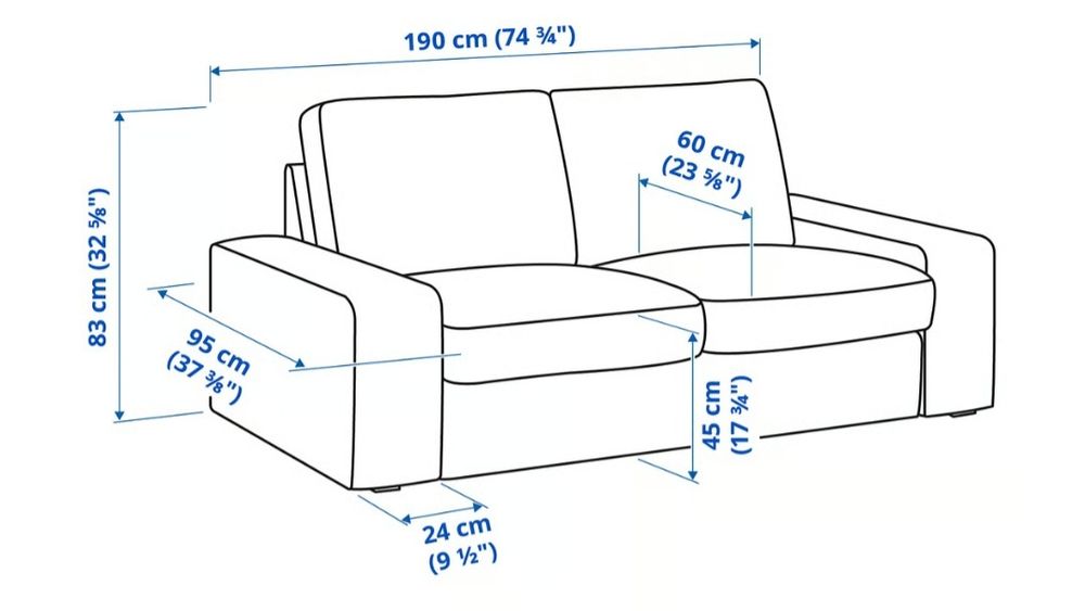Sofá 2 lugares IKEA Kivik