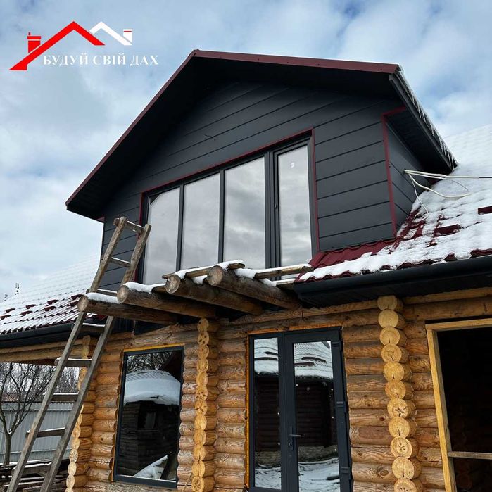 Металочерепиця та металопрофіль металевий сайдинг блок хаус євробрус