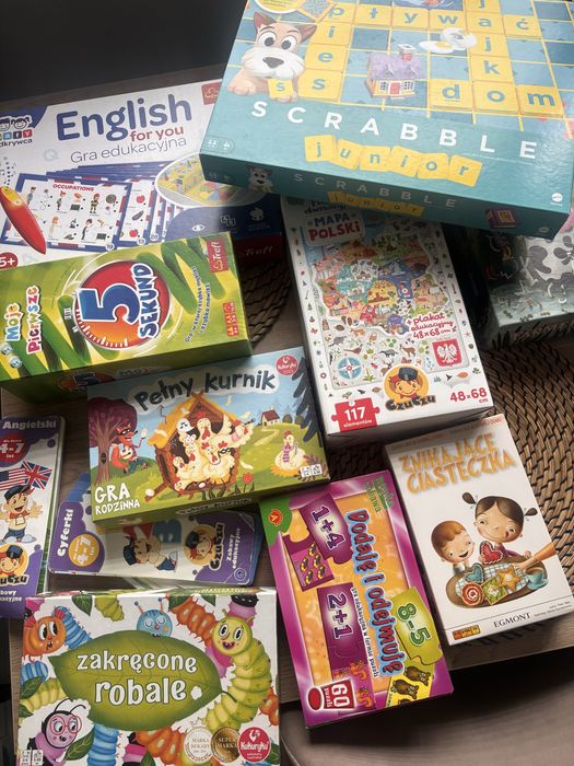 Gry, puzzle, czuczu karty zestaw