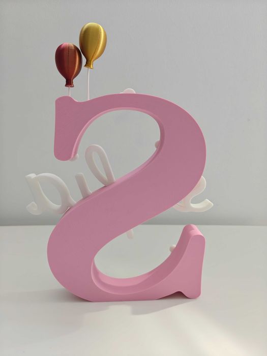 Letra Inicial Personalizada com Nome – Decoração Infantil 3D
