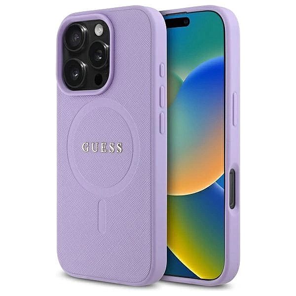 Guess GUHMP16LPSAHMCU iPhone 16 Pro 6.3" fioletowy/purple hardcase Saf