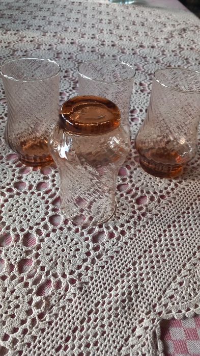 Szklanki Ząbkowice 4 sztuki PRL