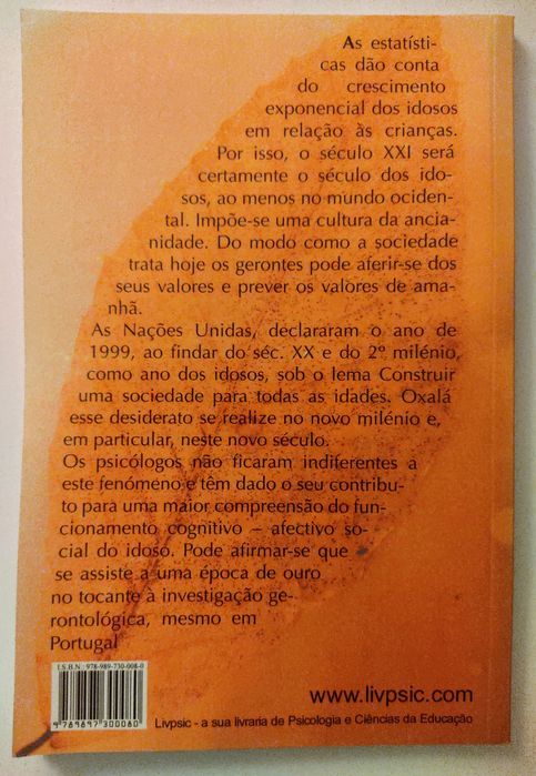 Livro novo: Psicologia do Idoso.Temas Complementares.