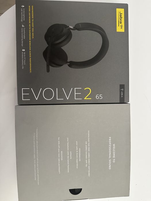 Навушники гарнітура Jabra EVOLVE2 65 MS Stereo Black USB-A нові оригі