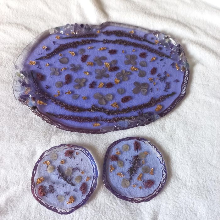 Rękodzieło Podkładki z żywicy epoksydowej ręcznie wykonane handmade