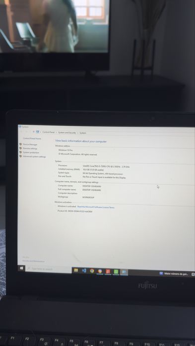 Portatil Fujitsu i5 7ª Gen | 16GB RAM | SSD 240GB + HDD 1TB | Windows Pro | Excelente Estado
