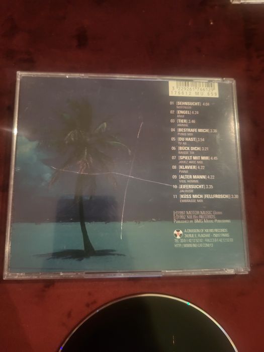 CD Rammstein - Sehnsucht - Edição Rara Francesa com Du Hast e Engel com tradução francesa
