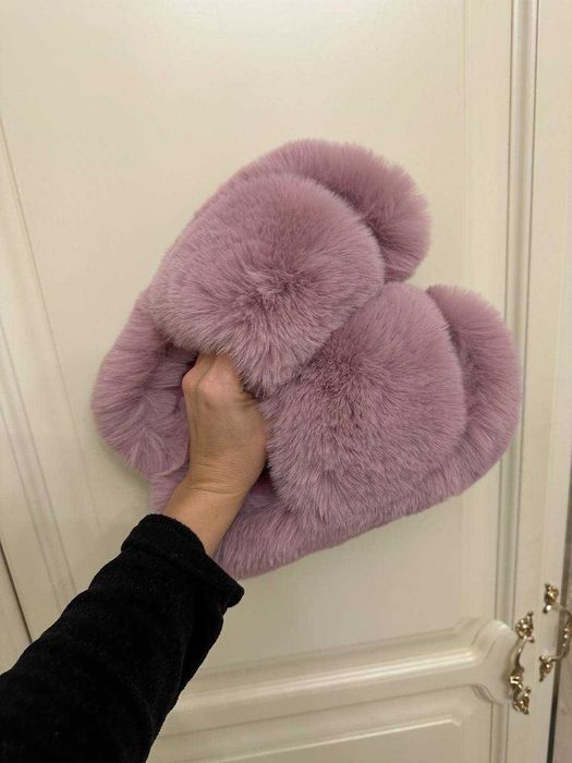 Пушистые тапочки капці домашні тапки меховые тапочки из меха модные