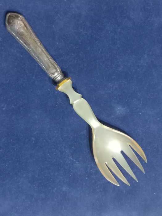 Stary widelec do sałaty - srebro próby 0.800