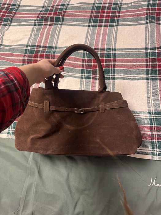 замшева коричнева сумка