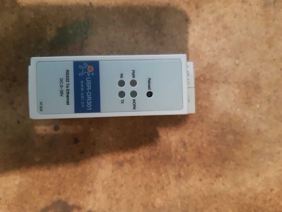Konwerter RS232 na Ethernet USR-DR301 DIN-rail – Wrocław