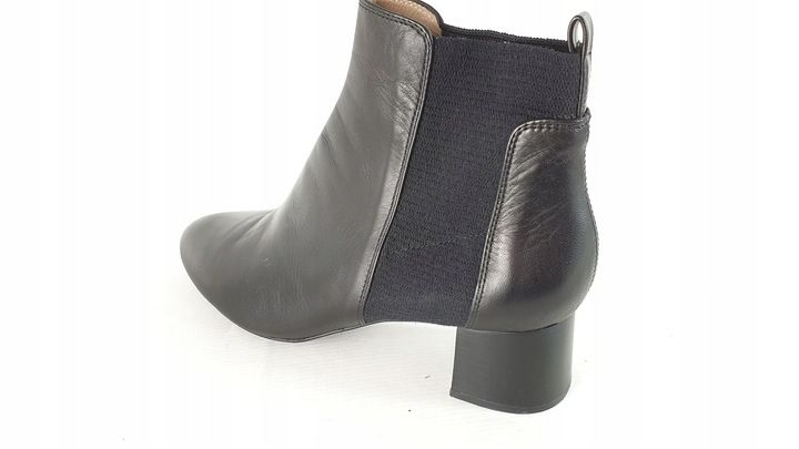 unisa BOTKI DAMSKIE 100 % SKÓRA nowe czarne ROZ 41