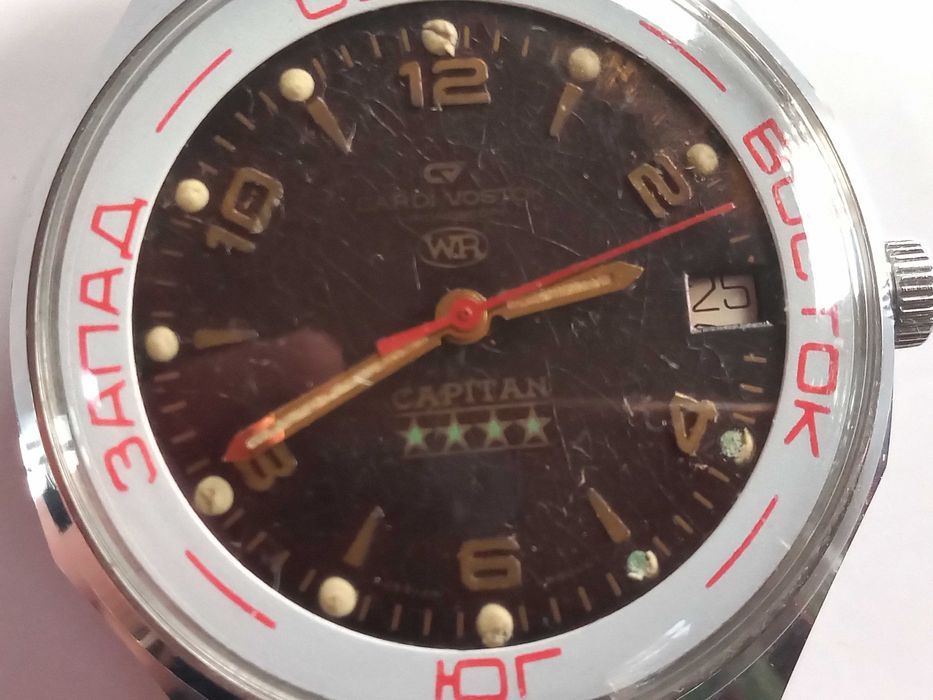Zegarek Wostok Kapitan unikatowy nowa koperta 17 kamieni żeglarski