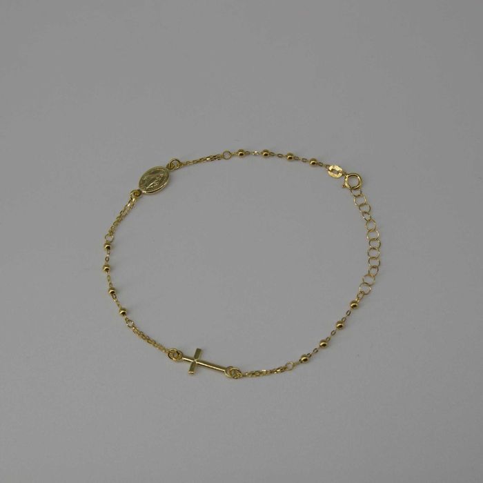 Złota bransoletka 585 1,69gram różaniec 17,-19cm WYSYŁKA GRATIS