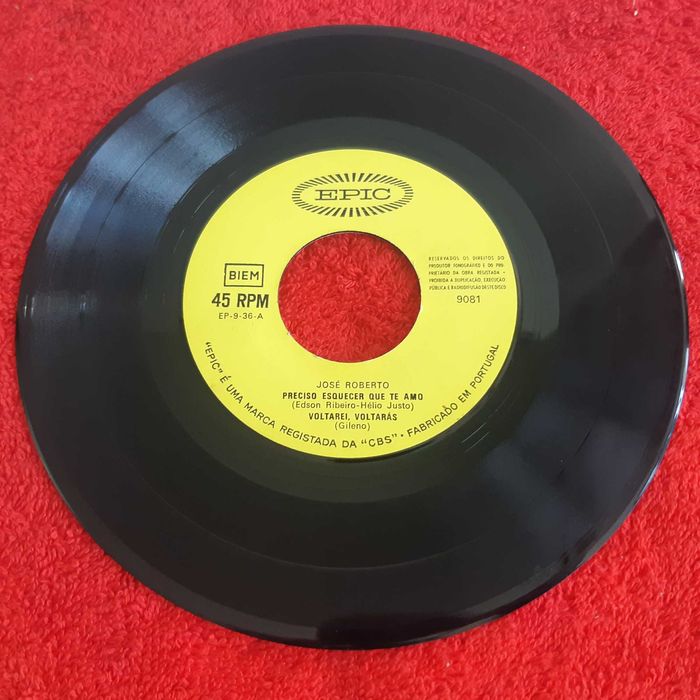 Disco Vinil Single EP José Roberto - Preciso Esquecer que te Amo  + 3 Músicas