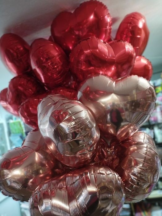 Balon serce z helem na walentynki  prezent dla ukochanej.