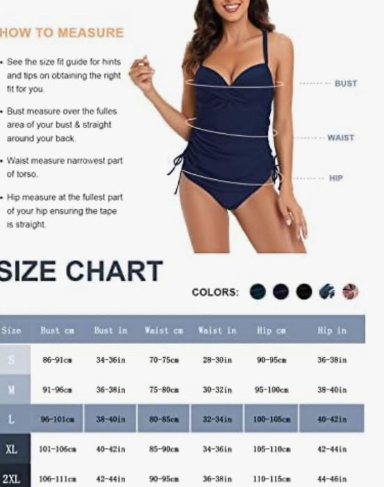 CheChury Damski tankini, seksowny zestaw, push up, wysoka talia