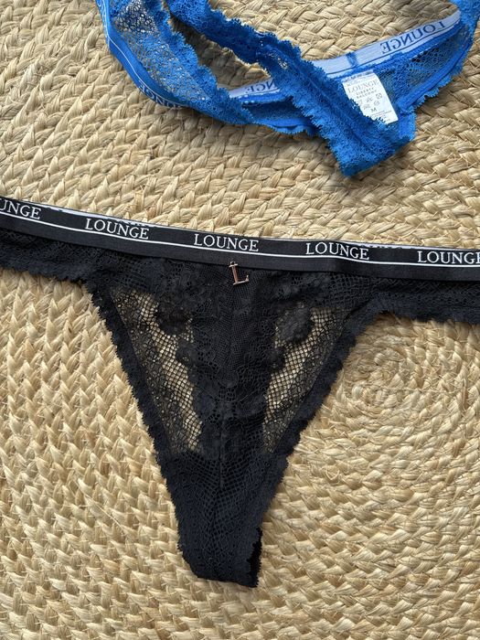 2 majtki M czarne i niebieskie