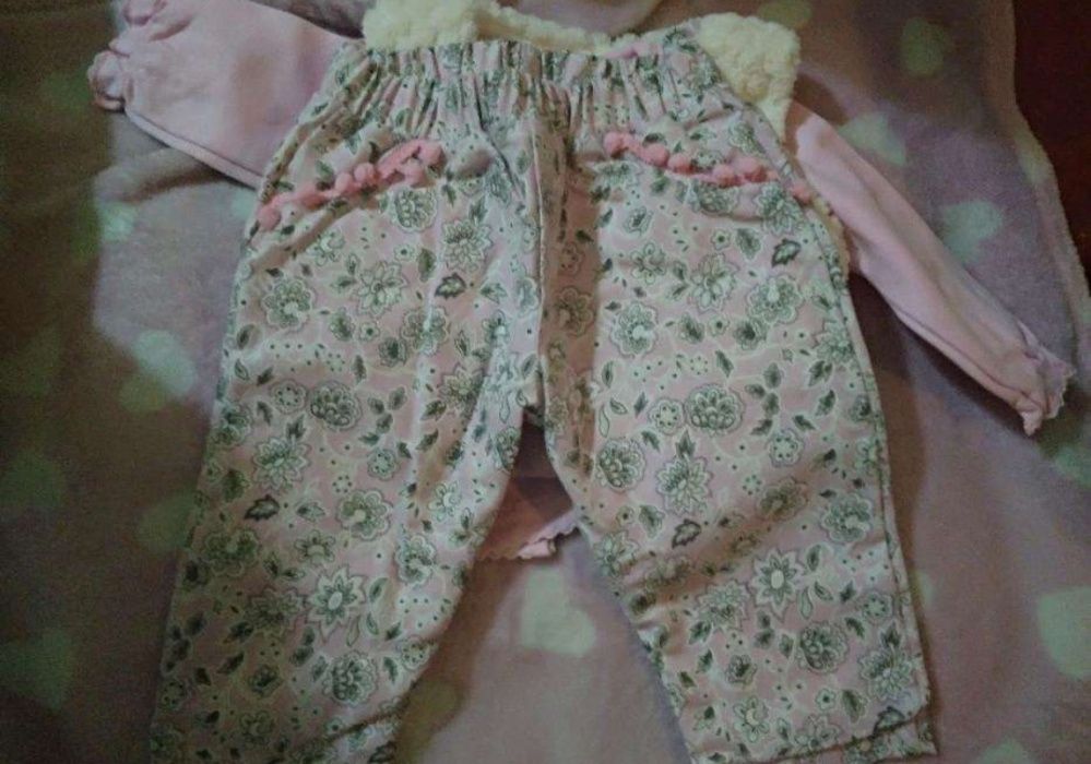 Conjunto para bebê ( calças e camisolas fardadas 100% algodão e colete