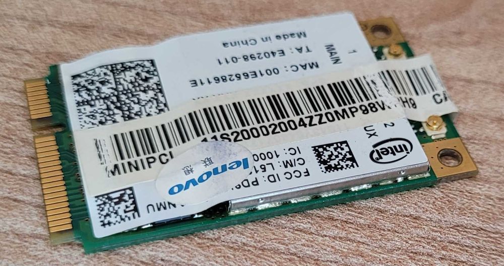 Karta WiFi - Intel WiFi Link 5100 (model: INT-512ANMMW / 512AN_MMW)