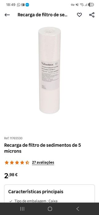 5 filtros de agua para sistema de osmose