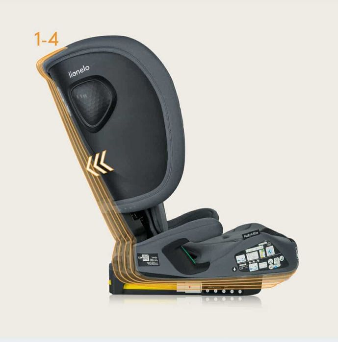 Fotelik samochodowy SKŁADANY ISOFIX 9-36kg SZEROKI Lionelo Nelly