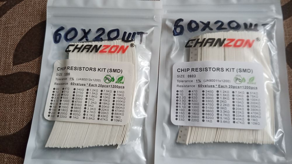Резистор опір набір смд smd 1206 та 0603
