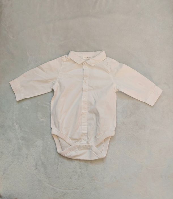 Eleganckie białe body chłopięce next baby  r.62/68