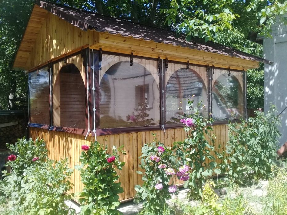 М'які вікна з тканини ПВХ для альтанки, тераси.